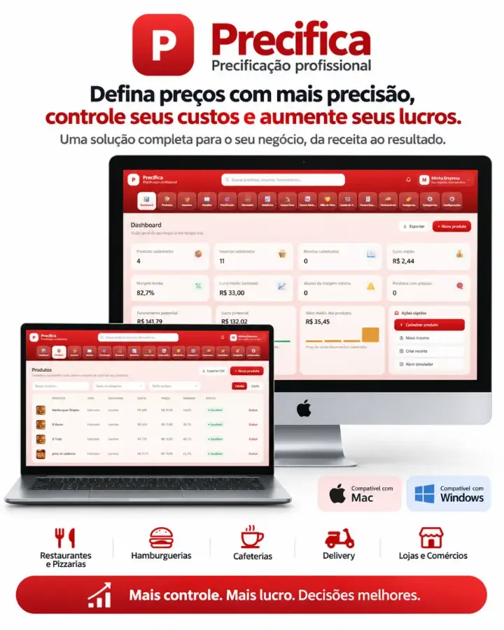 Precifica — defina preços com mais precisão, controle seus custos e aumente seus lucros